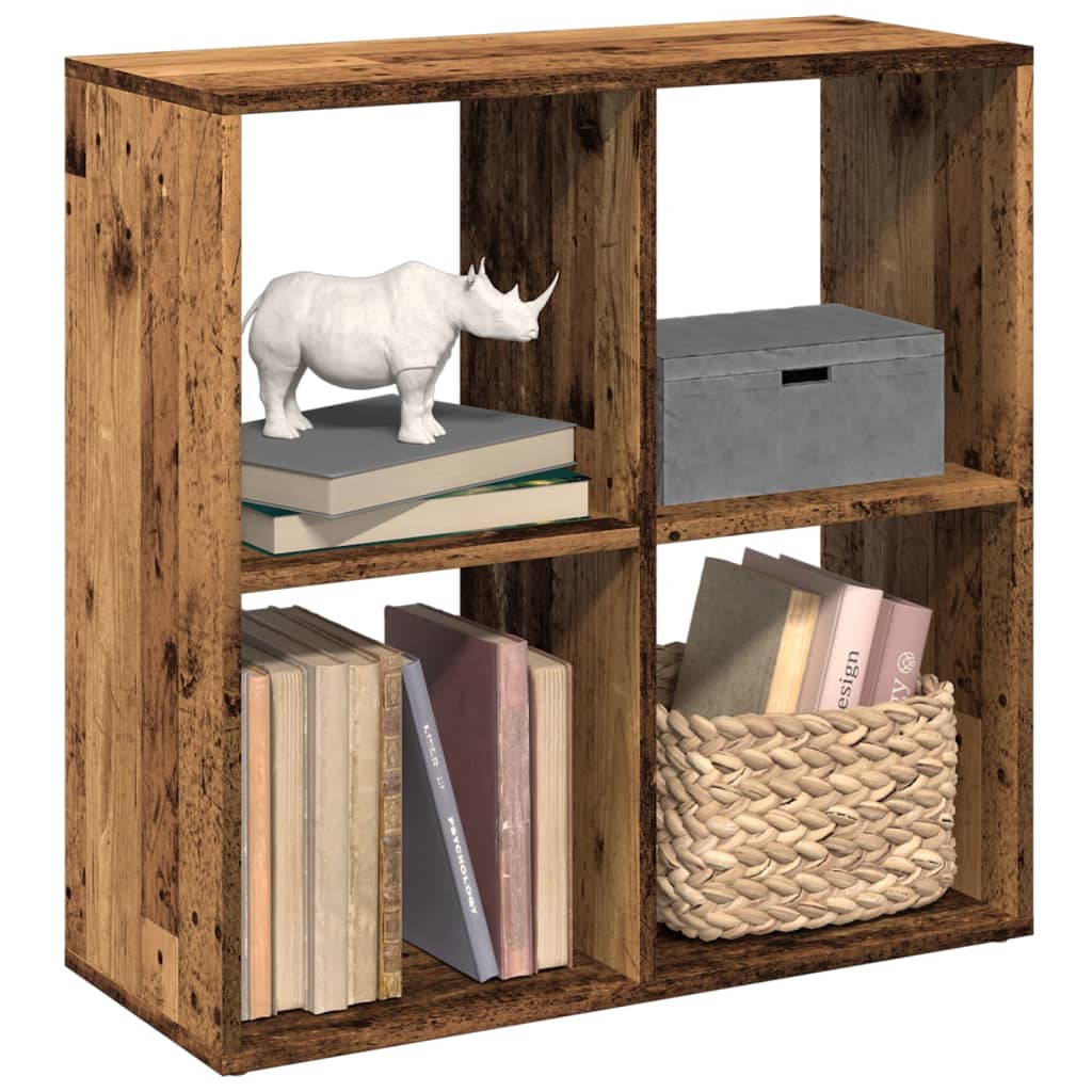 vidaXL Room Divider Bookcase Old Wood 69,5x29x69,5 cm Engineered Wood 1