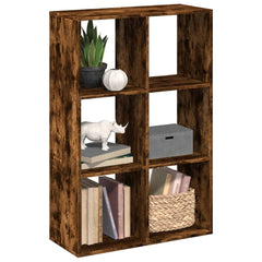vidaXL Room Divider Bookcase Smoked Oak 69,5x29x103,5 cm Engineered Wood 1