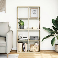 vidaXL Room Divider Bookcase Sonoma Oak 69,5x29x137,5 cm Engineered Wood 3