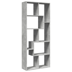 vidaXL Room Divider Bookcase Concrete Grey 67x25x161.5 cm Engineered Wood 2