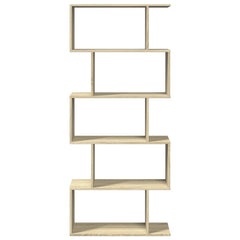 vidaXL Room Divider Bookcase 5-Tier Sonoma Oak 70x24x161 cm Engineered Wood 5