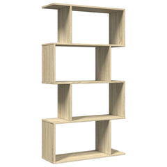 vidaXL Room Divider Bookcase 4-Tier Sonoma Oak 70x24x129 cm Engineered Wood 6