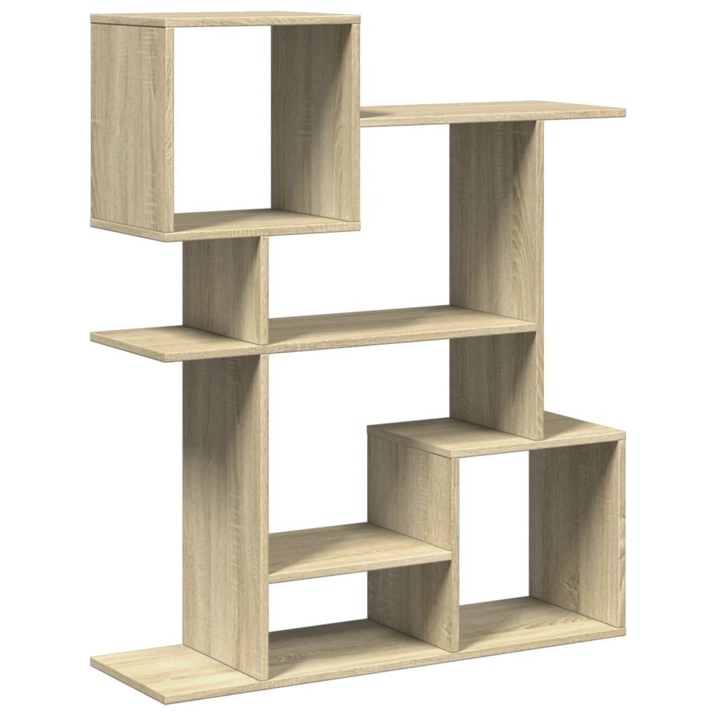 vidaXL Room Divider Bookcase Sonoma Oak 92x29x112 cm Engineered Wood 2