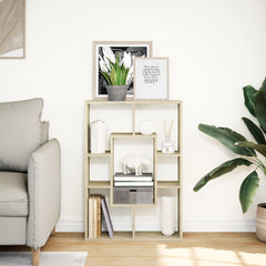 vidaXL Bookcase Sonoma Oak 63x20x90 cm Engineered Wood 3