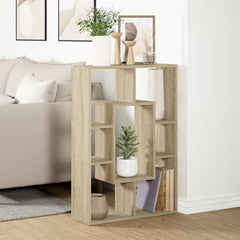 vidaXL Bookcase Sonoma Oak 63x20x90 cm Engineered Wood 4