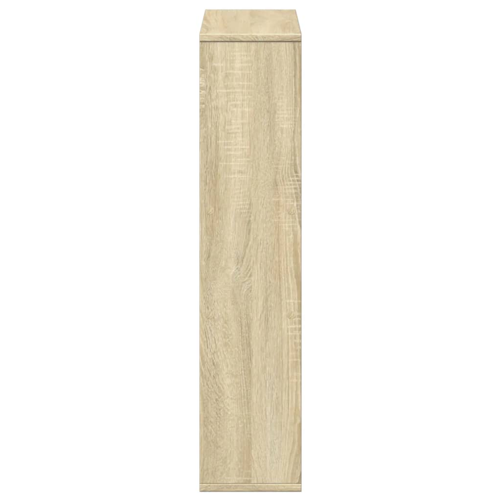 vidaXL Bookcase Sonoma Oak 63x20x90 cm Engineered Wood 6