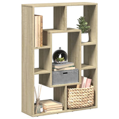 vidaXL Bookcase Sonoma Oak 63x20x90 cm Engineered Wood 1