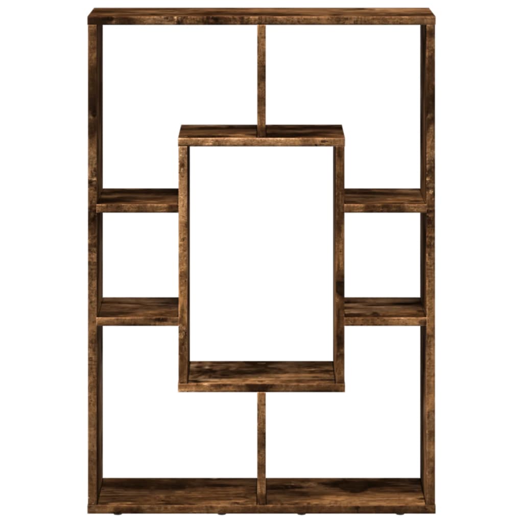 vidaXL Bookcase Smoked Oak 63x20x90 cm Engineered Wood 5