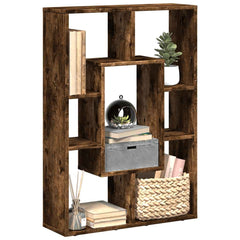 vidaXL Bookcase Smoked Oak 63x20x90 cm Engineered Wood 1