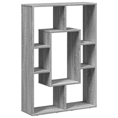 vidaXL Bookcase Grey Sonoma 63x20x90 cm Engineered Wood 2