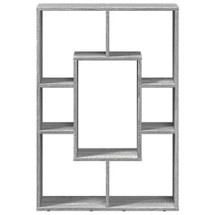 vidaXL Bookcase Grey Sonoma 63x20x90 cm Engineered Wood 5