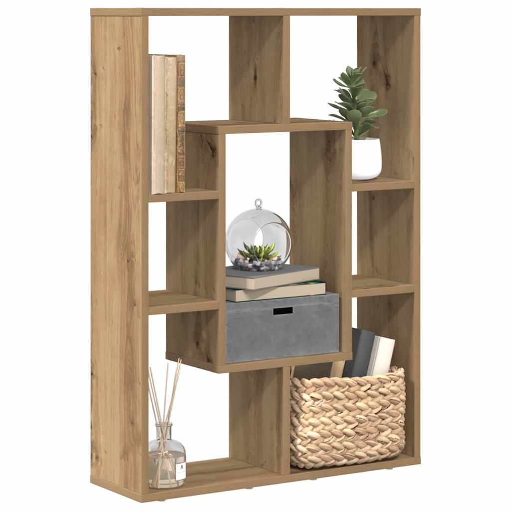 vidaXL Bookcase Artisian Oak 63x20x90 cm Engineered Wood 1