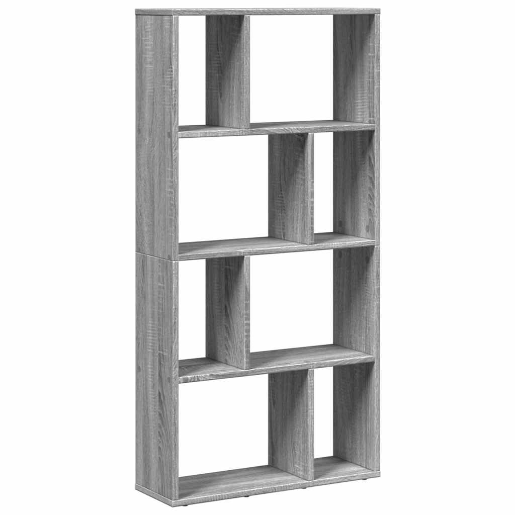 vidaXL Bookcase Grey Sonoma 60x20x120,5 cm Engineered Wood 2
