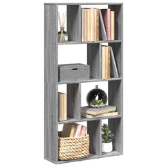 vidaXL Bookcase Grey Sonoma 60x20x120,5 cm Engineered Wood 1