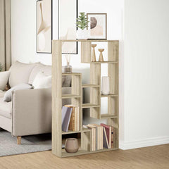 vidaXL Bookcase Sonoma Oak 72x20x120,5 cm Engineered Wood 4