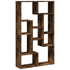 vidaXL Bookcase Smoked Oak 72x20x120,5 cm Engineered Wood 2