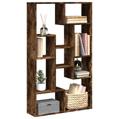 vidaXL Bookcase Smoked Oak 72x20x120,5 cm Engineered Wood 1