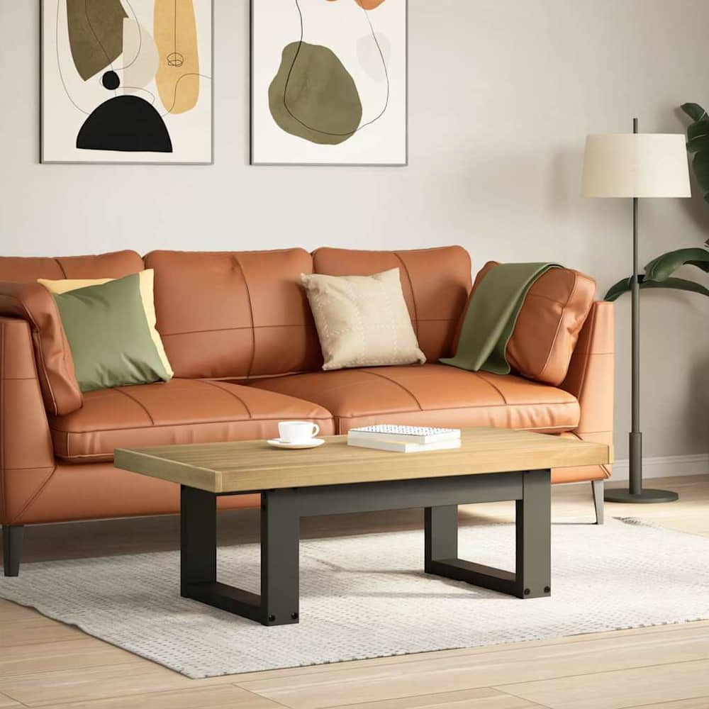 Coffee Table NOAIN 119 x 60 x 40 cm Solid Pine Wood Natural U shape