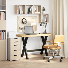 Desk NOAIN A-Shaped Legs 120x50x75 cm Solid Wood Pine X shape