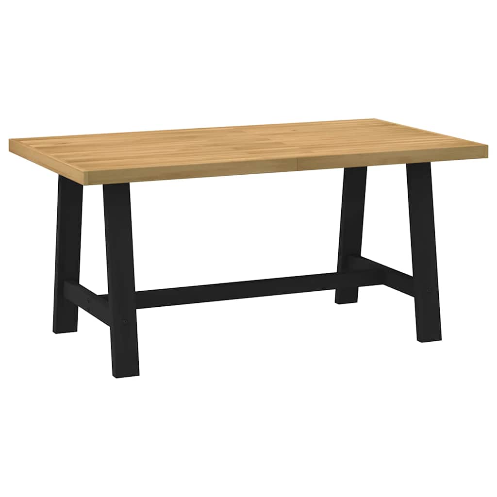 vidaXL Dining Table NOAIN A-Shaped Legs 160x90x75 cm Solid Wood Pine 2
