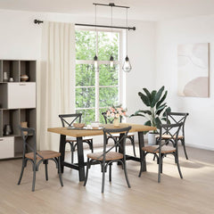 vidaXL Dining Table NOAIN A-Shaped Legs 160x90x75 cm Solid Wood Pine 1