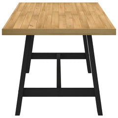 vidaXL Dining Table NOAIN A-Shaped Legs 160x90x75 cm Solid Wood Pine 4