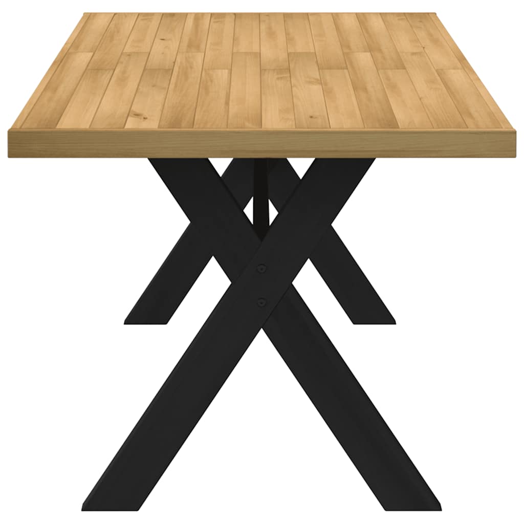 vidaXL Dining Table NOAIN X-Shaped Legs 160x90x75 cm Solid Wood Pine 4