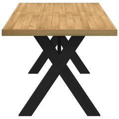 vidaXL Dining Table NOAIN X-Shaped Legs 160x90x75 cm Solid Wood Pine 4