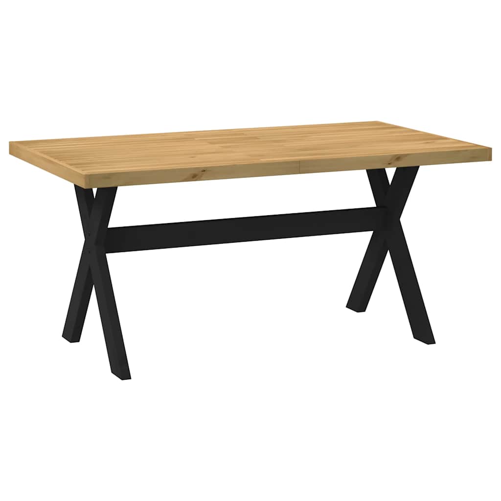 vidaXL Dining Table NOAIN X-Shaped Legs 160x90x75 cm Solid Wood Pine 5