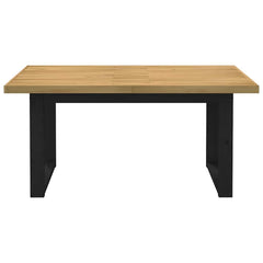 vidaXL Dining Table NOAIN U-Shaped Legs 160x90x75 cm Solid Wood Pine 3