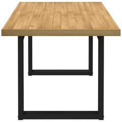 vidaXL Dining Table NOAIN U-Shaped Legs 160x90x75 cm Solid Wood Pine 4