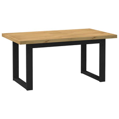 vidaXL Dining Table NOAIN U-Shaped Legs 160x90x75 cm Solid Wood Pine 5