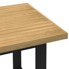vidaXL Dining Table NOAIN U-Shaped Legs 160x90x75 cm Solid Wood Pine 6
