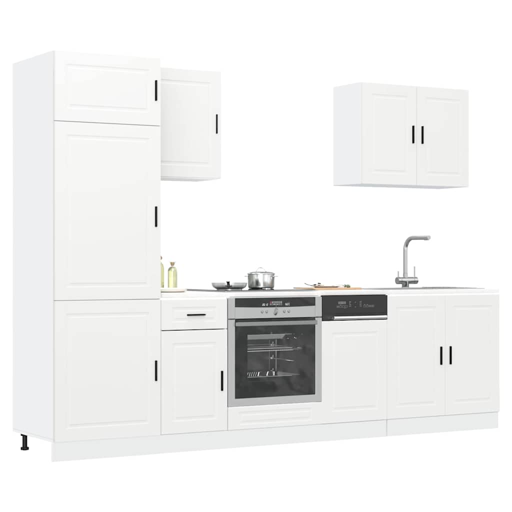 7 Piece Kitchen Cabinet Set "Porto" Engineered Wood White