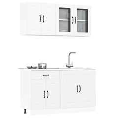 4 Piece Kitchen Cabinet Set "Kalmar" Engineered Wood White