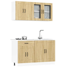 4 Piece Kitchen Cabinet Set "Kalmar" Engineered Wood Sonoma oak