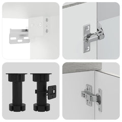 4 Piece Kitchen Cabinet Set "Kalmar" Engineered Wood Grey sonoma