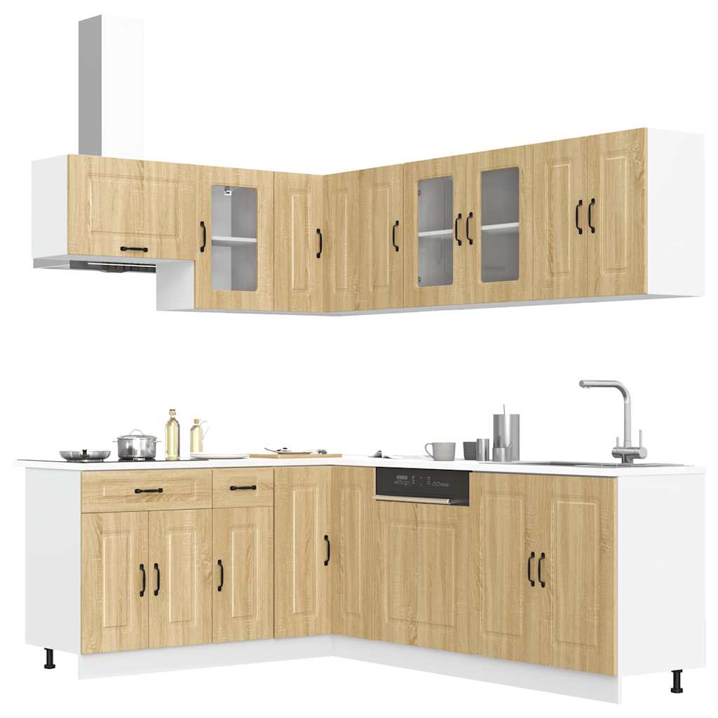 11 Piece Kitchen Cabinet Set "Kalmar" Engineered Wood Sonoma oak
