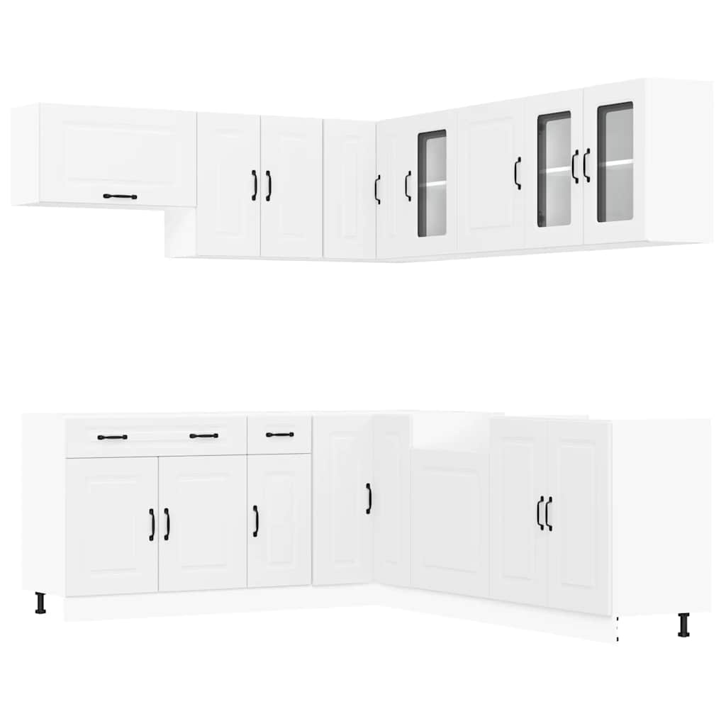 11 Piece Kitchen Cabinet Set "Kalmar" Engineered Wood White