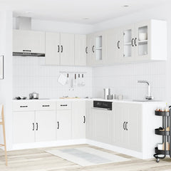 11 Piece Kitchen Cabinet Set "Kalmar" Engineered Wood White