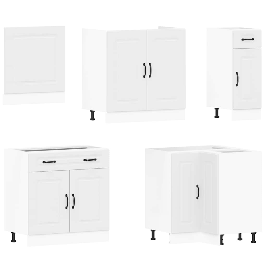 11 Piece Kitchen Cabinet Set "Kalmar" Engineered Wood White
