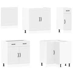 11 Piece Kitchen Cabinet Set "Kalmar" Engineered Wood White