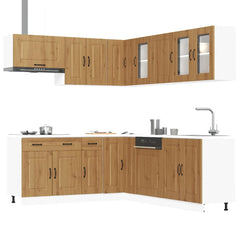 11 Piece Kitchen Cabinet Set "Kalmar" Engineered Wood Artisian oak