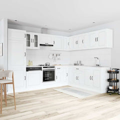 14 Piece Kitchen Cabinet Set "Kalmar" Engineered Wood White