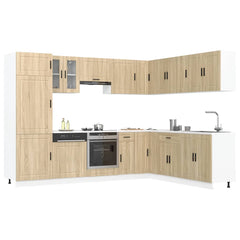 14 Piece Kitchen Cabinet Set "Porto" Engineered Wood Sonoma oak