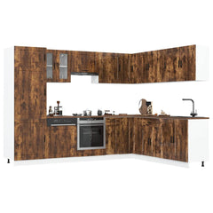 14 Piece Kitchen Cabinet Set "Porto" Engineered Wood Smoked oak