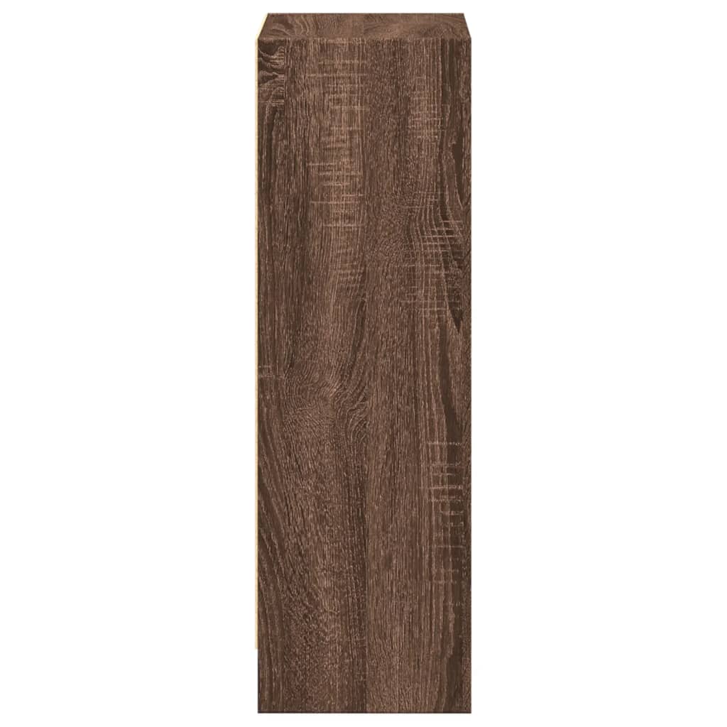 vidaXL Bookcase Brown Oak 40x24x76 cm Engineered Wood 6