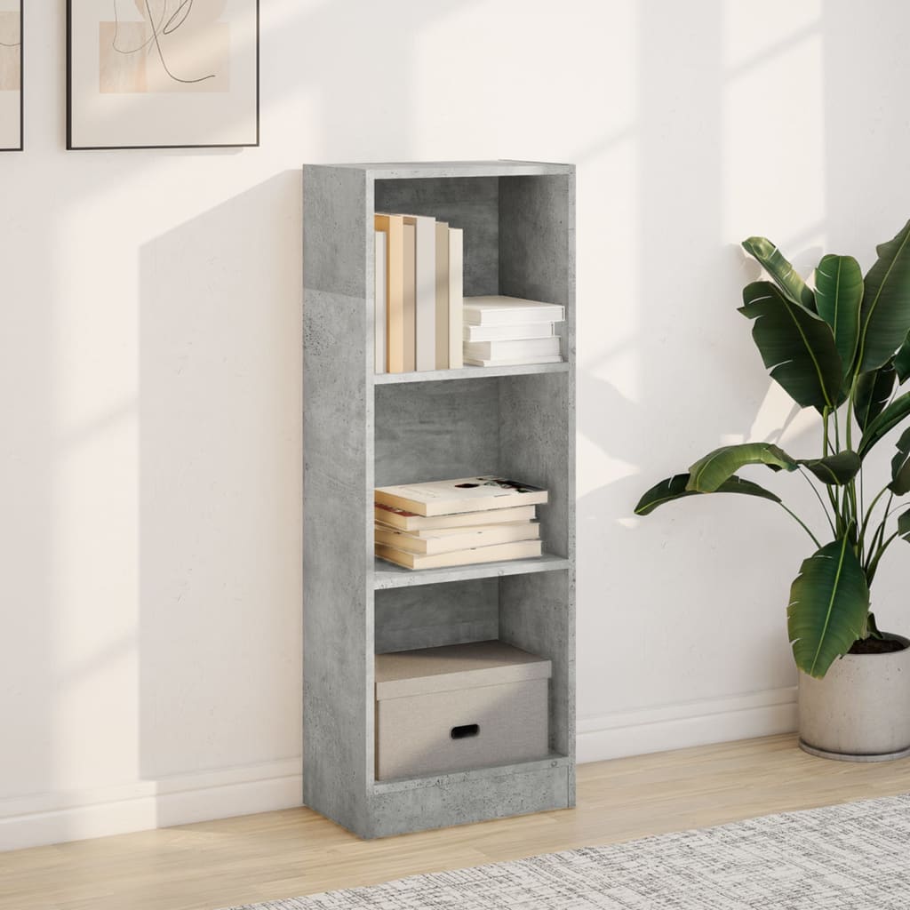 vidaXL Bookcase Concrete Grey 40x24x109 cm Engineered Wood 3