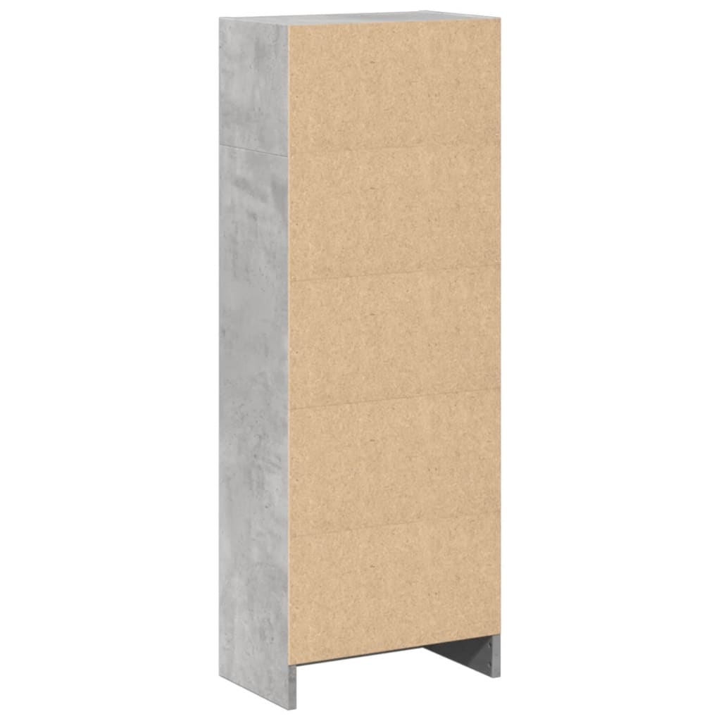 vidaXL Bookcase Concrete Grey 40x24x109 cm Engineered Wood 5