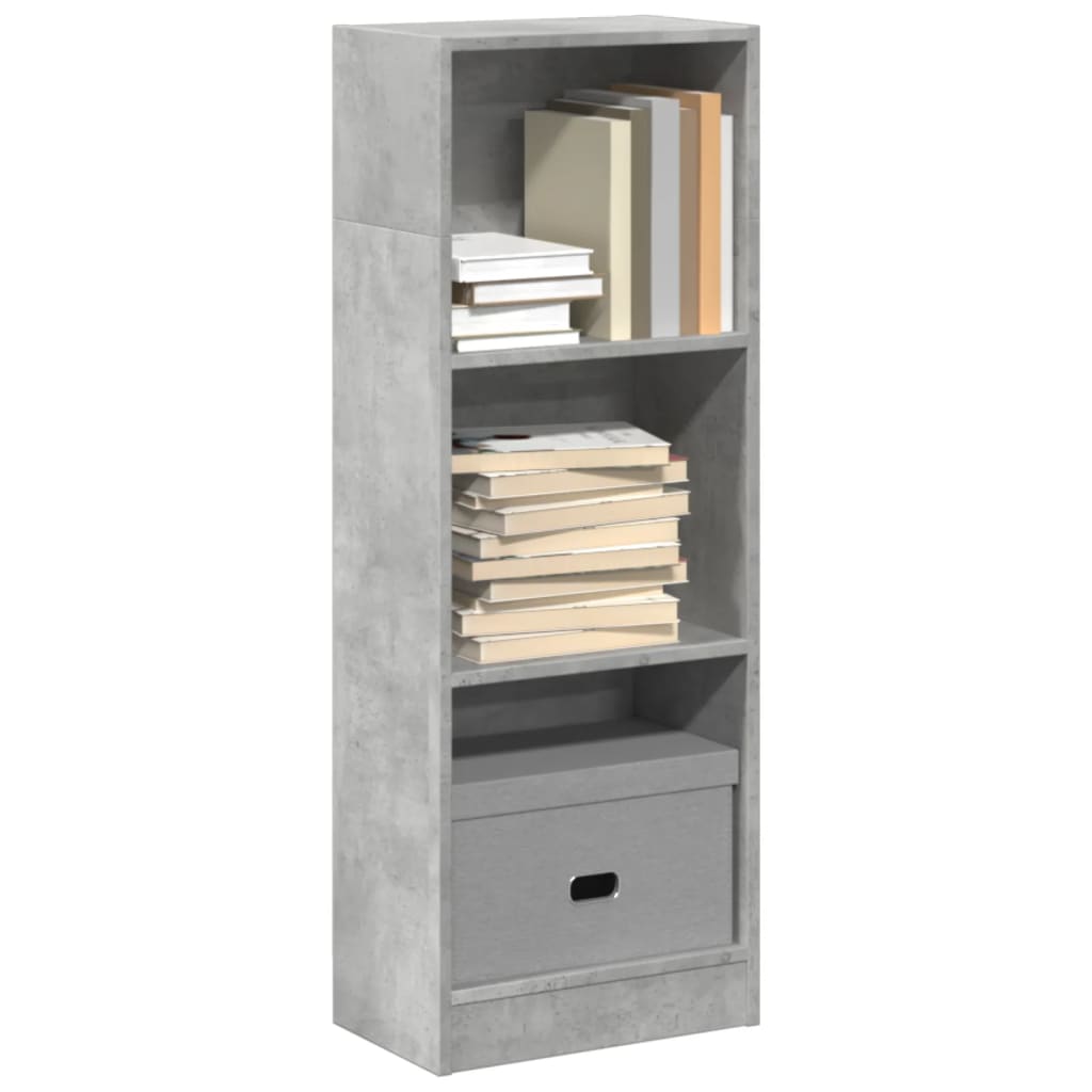 vidaXL Bookcase Concrete Grey 40x24x109 cm Engineered Wood 1